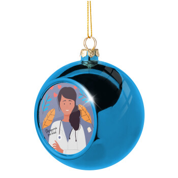 Doctor Thanks You, Χριστουγεννιάτικη μπάλα δένδρου Μπλε 8cm