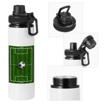 Soccer field, Γήπεδο ποδοσφαίρου, Metal water bottle with safety cap, aluminum 850ml