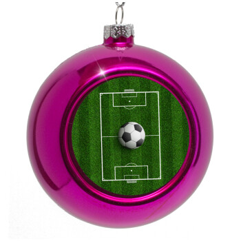 Soccer field, Γήπεδο ποδοσφαίρου, Purple Christmas tree ornament bauble 8cm