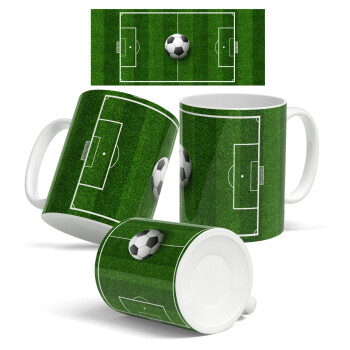 Soccer field, Γήπεδο ποδοσφαίρου, Ceramic coffee mug, 330ml