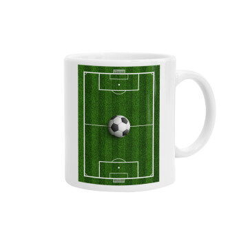 Soccer field, Γήπεδο ποδοσφαίρου, Ceramic coffee mug, 330ml (1pcs)