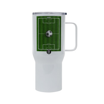 Soccer field, Γήπεδο ποδοσφαίρου, Mega Stainless steel Tumbler with lid, double wall 750L