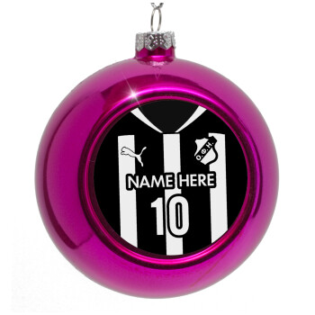 ΟΦΗ εμφάνιση, Purple Christmas tree ornament bauble 8cm