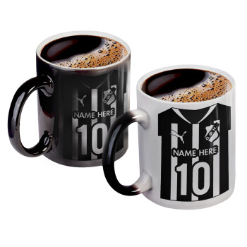 ΟΦΗ εμφάνιση, Color changing magic Mug, ceramic, 330ml when adding hot liquid inside, the black colour desappears (1 pcs)