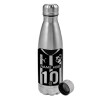 Metallic water bottle, stainless steel, 750ml