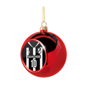 ΟΦΗ εμφάνιση, Χριστουγεννιάτικη μπάλα δένδρου Κόκκινη 8cm