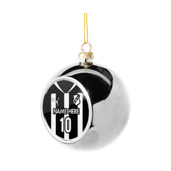 ΟΦΗ εμφάνιση, Silver 8cm Christmas tree ball ornament