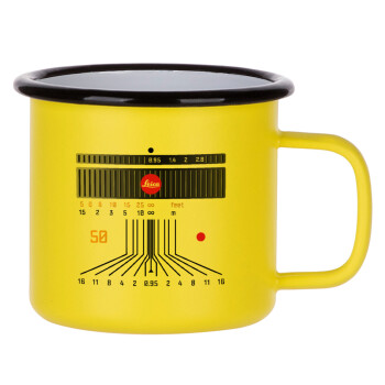 Leica Lens, Metallic enamel MATT Yellow cup 360ml