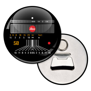 Leica Lens, Μαγνητάκι και ανοιχτήρι μπύρας στρογγυλό διάστασης 5,9cm