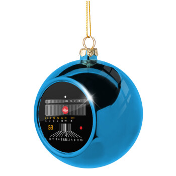 Leica Lens, Χριστουγεννιάτικη μπάλα δένδρου Μπλε 8cm