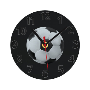 Μπάλα ποδοσφαίρου, Ρολόι τοίχου γυάλινο (20cm)