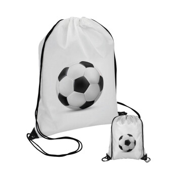 Soccer ball, Τσάντα πουγκί με μαύρα κορδόνια (1 τεμάχιο)
