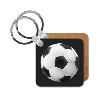 Soccer ball, Μπρελόκ Ξύλινο τετράγωνο MDF