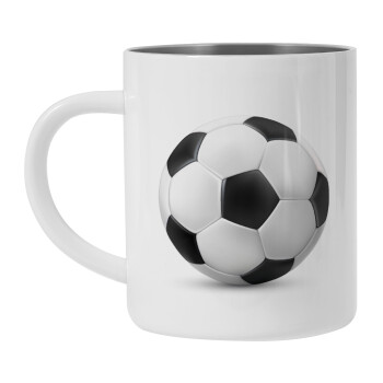 Soccer ball, Mug Stainless steel double wall 450ml