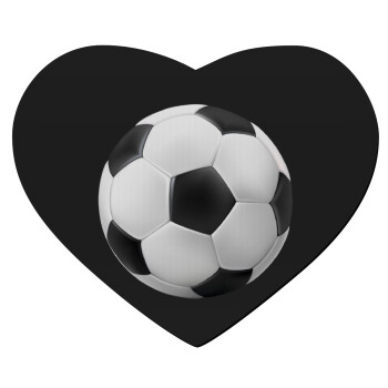 Soccer ball, Mousepad heart 23x20cm