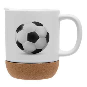 Soccer ball, Ceramic coffee mug Cork (MAT), 330ml (1pcs)