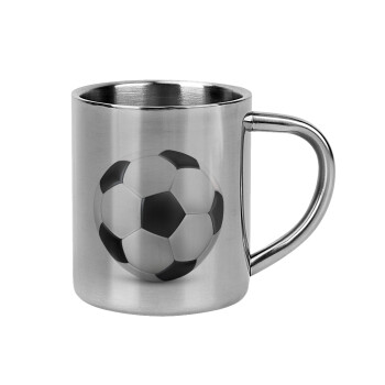 Soccer ball, Mug Stainless steel double wall 300ml