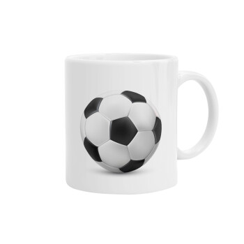 Soccer ball, Ceramic coffee mug, 330ml (1pcs)