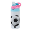 Children's hot water bottle, stainless steel, with safety straw, Pink/BlueCiel (360ml) BPA FREE