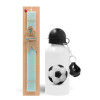 Easter Set, metallic aluminum water bottle (500ml) & scented flat candle (30cm) (TURQUOISE)