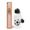 Easter Set, metallic aluminum bottle (500ml) & aromatic flat Easter candle (30cm) (PINK)