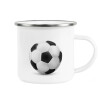 Metallic enamel cup white 360ml