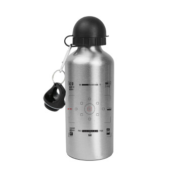 Camera viewfinder, Metallic water jug, Silver, aluminum 500ml