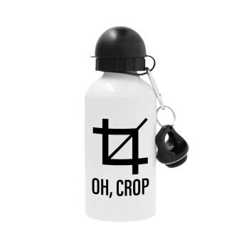 Oh Crop, Metal water bottle, White, aluminum 500ml