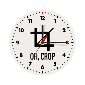 Oh Crop, Wooden wall clock (20cm)