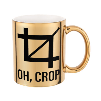 Oh Crop, Mug ceramic, gold mirror, 330ml