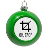 Green Christmas tree ornament bauble 8cm