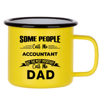 Some people call me accountant, Metallic enamel MATT Yellow cup 360ml