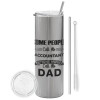 Eco friendly stainless steel Silver tumbler 600ml, with metal straw & cleaning brush