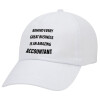 Adult Baseball Cap White 5-panel (POLYESTER, ADULT, UNISEX, ONE SIZE)