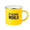 Yellow Enamel Metallic Cup 360ml