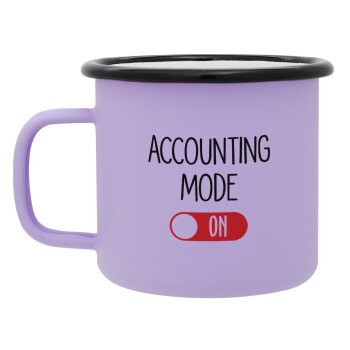 ACCOUNTANT MODE ON, Κούπα Μεταλλική εμαγιέ ΜΑΤ Light Pastel Purple 360ml