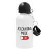 Metal water bottle, White, aluminum 500ml