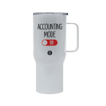 ACCOUNTANT MODE ON, Mega Stainless steel Tumbler with lid, double wall 750L