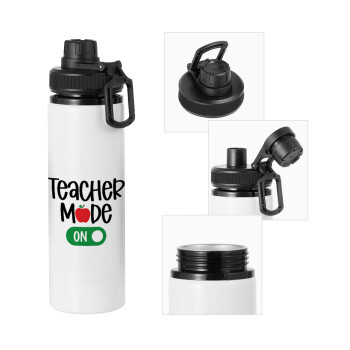 Teacher mode ON, Metal water bottle with safety cap, aluminum 850ml