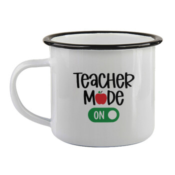 Teacher mode ON, Κούπα εμαγιέ με μαύρο χείλος 360ml