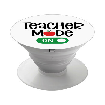 Teacher mode ON, Phone Holders Stand  White Hand-held Mobile Phone Holder