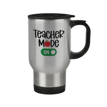 Teacher mode ON, Stainless steel travel mug with lid, double wall 450ml