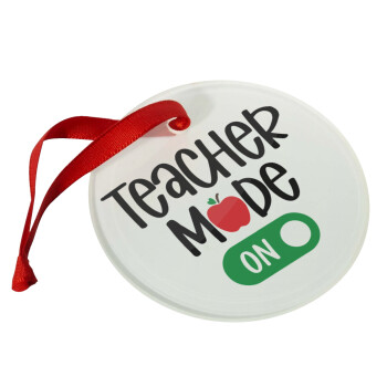 Teacher mode ON, Christmas ornament glass 9cm