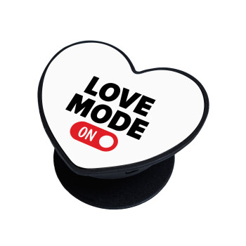 LOVE MODE ON, Phone Holders Stand  καρδιά Μαύρο Βάση Στήριξης Κινητού στο Χέρι