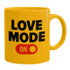 Ceramic coffee mug yellow