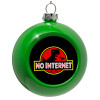 Green Christmas tree ornament bauble 8cm