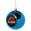 Blue Christmas tree ball ornament 8cm