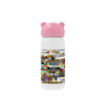 Minecraft blocks, Pink stainless steel thermal flask, 320ml