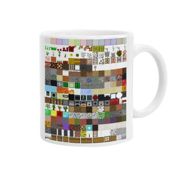Minecraft blocks, Ceramic coffee mug, 330ml (1pcs)