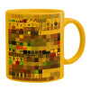 Ceramic coffee mug yellow